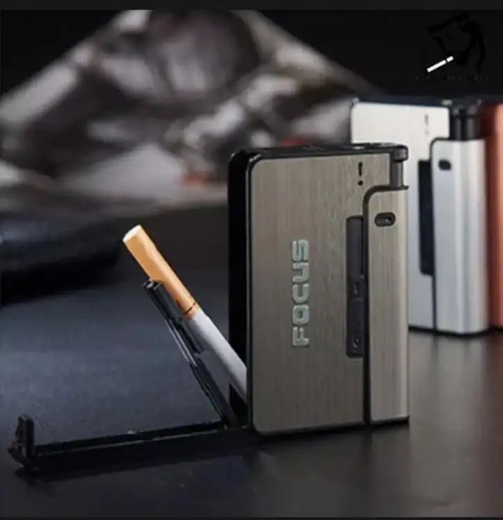 Focus Cigarettes Case With Lighter.