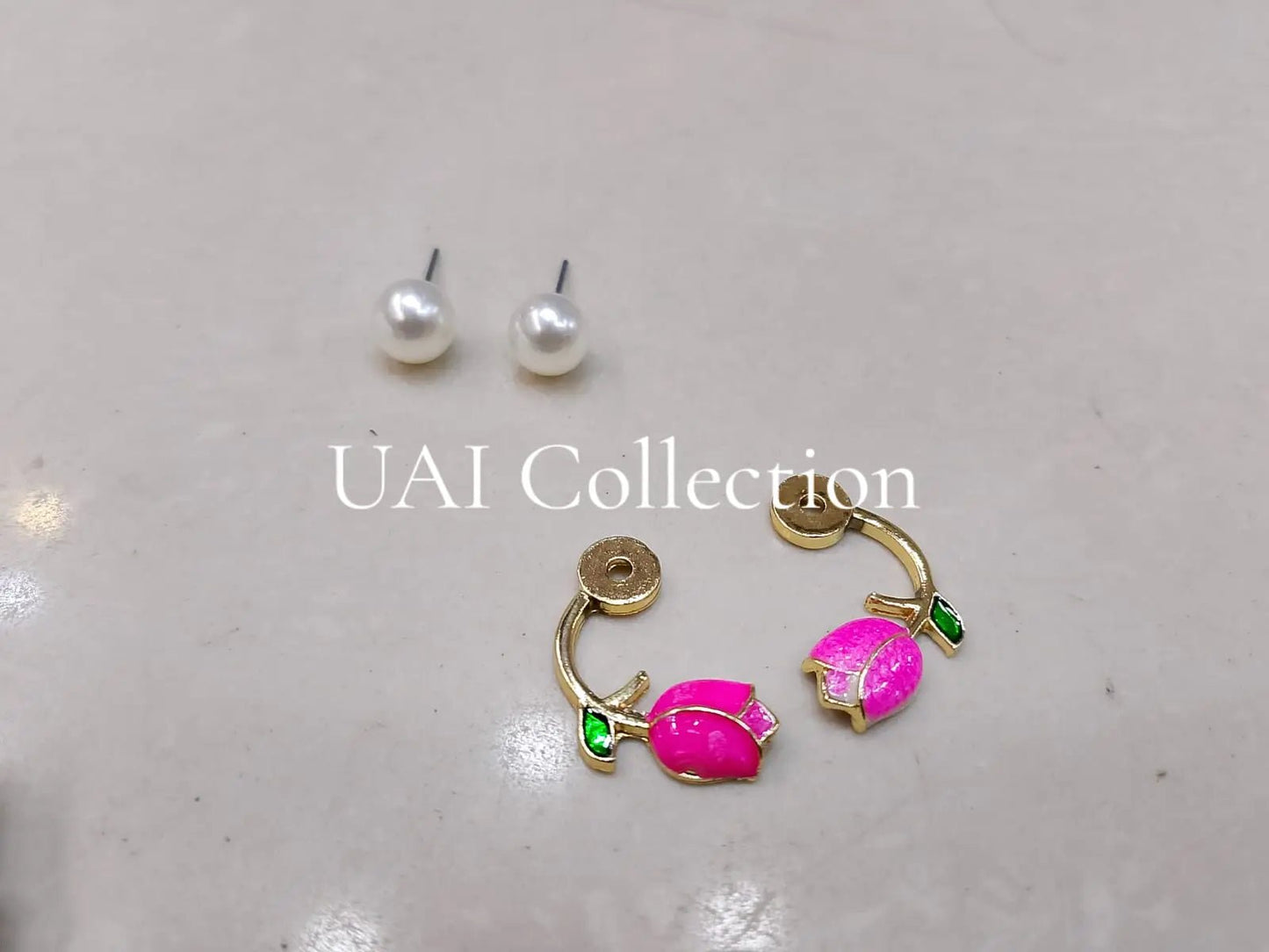 Flower Pearl Studs - Uai Collection
