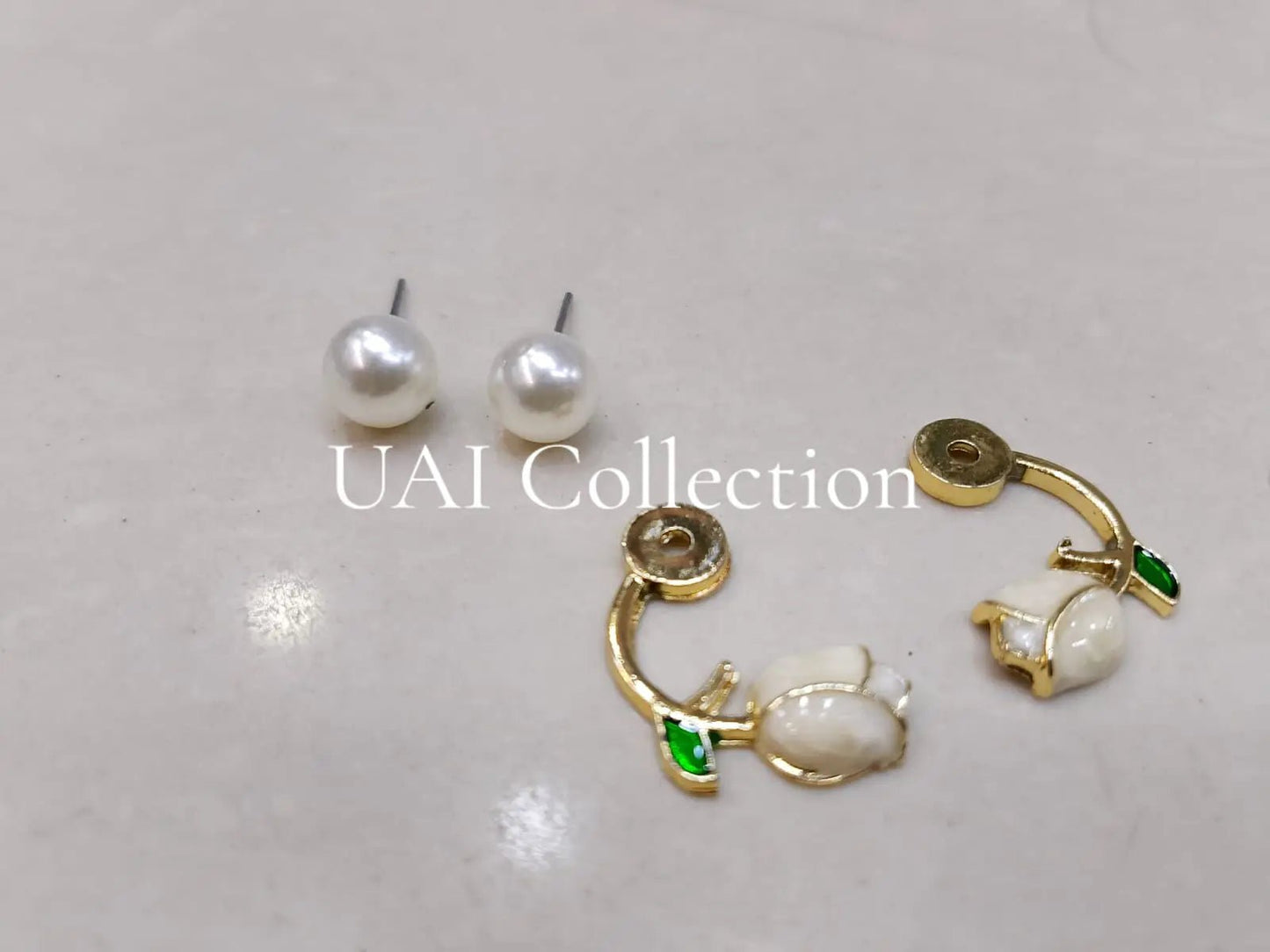 Flower Pearl Studs - Uai Collection