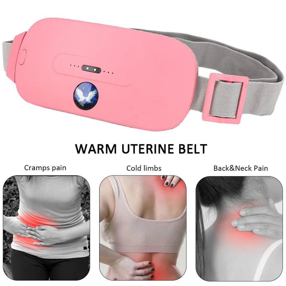 Heating Pad Period Menstrual Cramp Relieve Therapy Vibration Massager Heating Belt - Uai Collection