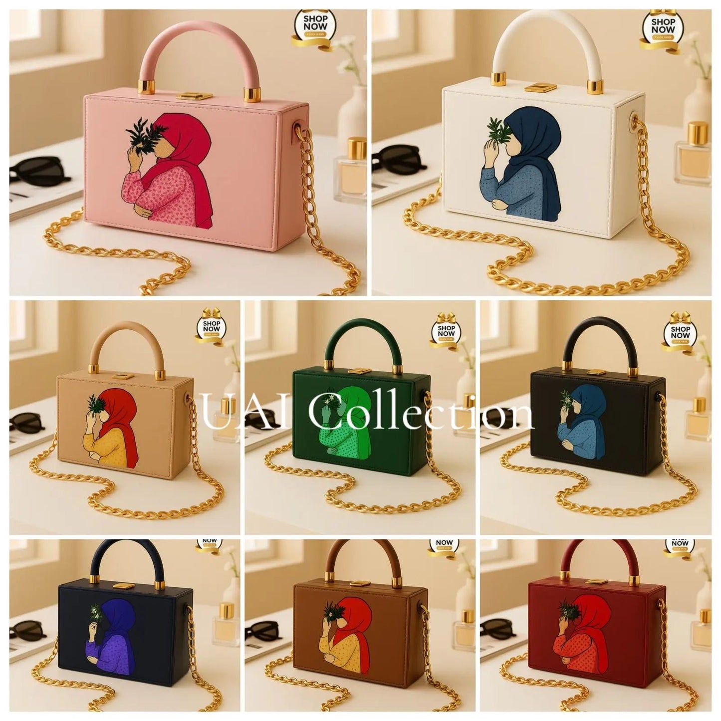 Hijab Unique Frame Cross Body Bag for Girls - Uai Collection