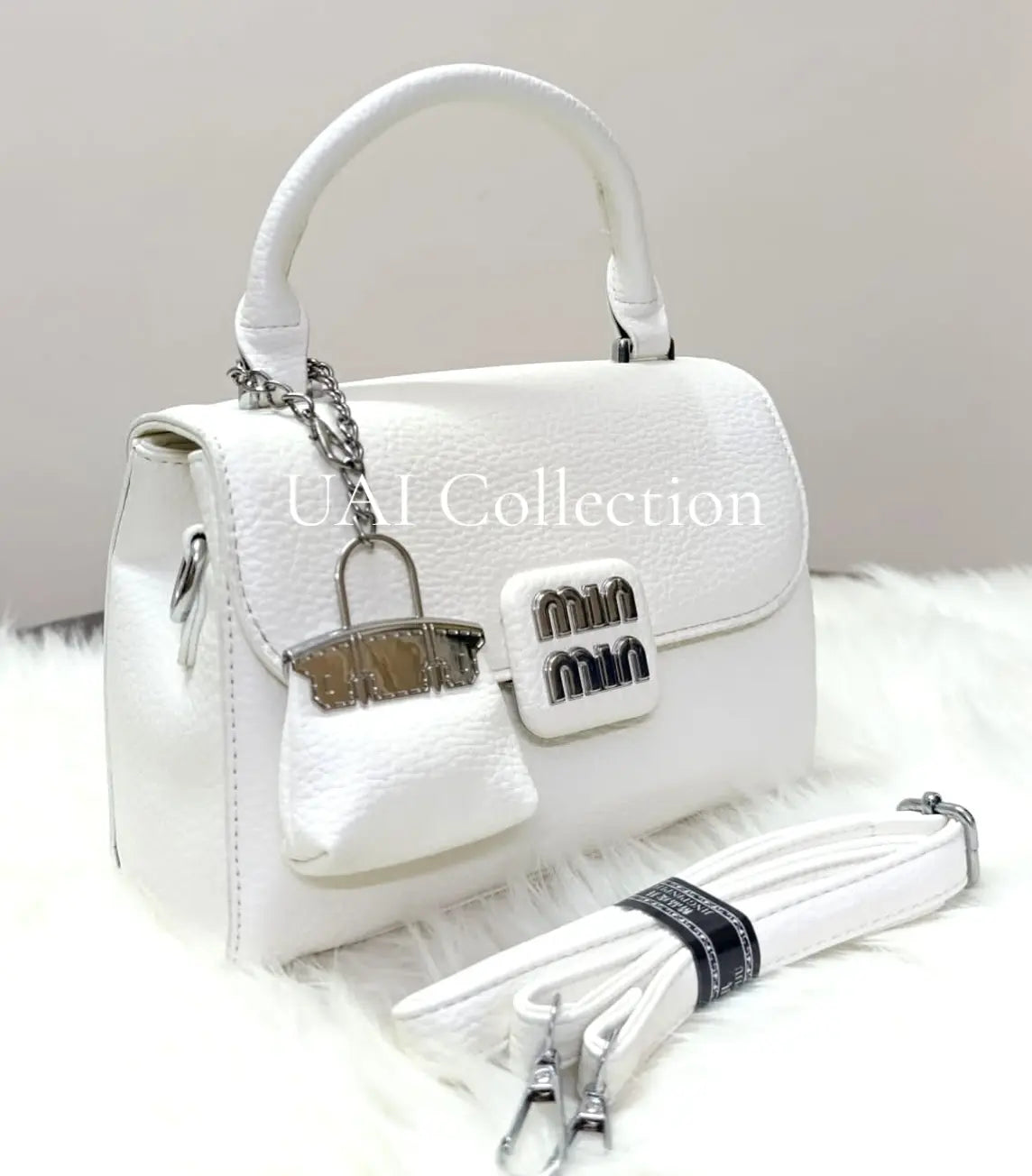 Stylish Hand Bag With Mini Bag Keychain