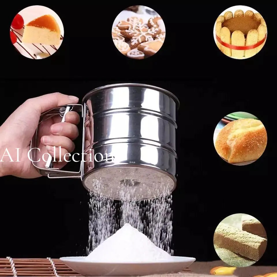 Durable Food Grade Rust Resistant Flour Strainer Sifter Multi Funational