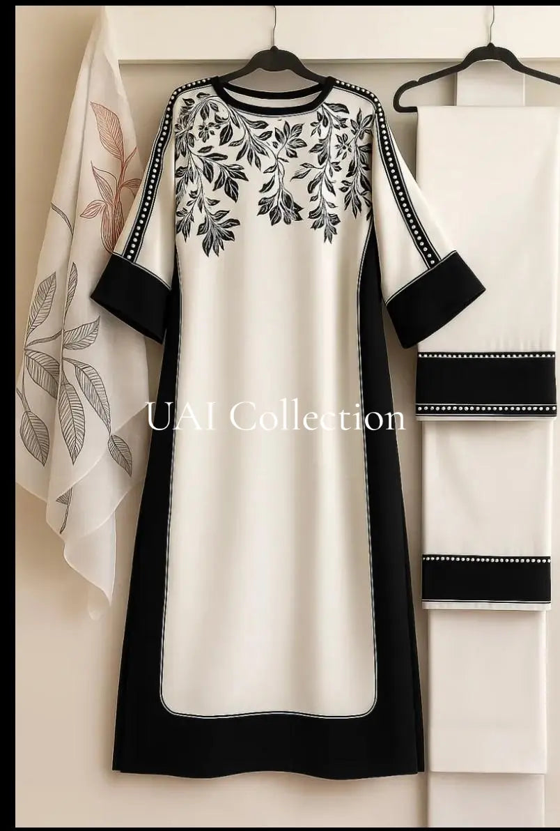 Lulusar most trending article 3 piece is now available in silk fabric