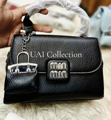 Stylish Hand Bag With Mini Bag Keychain