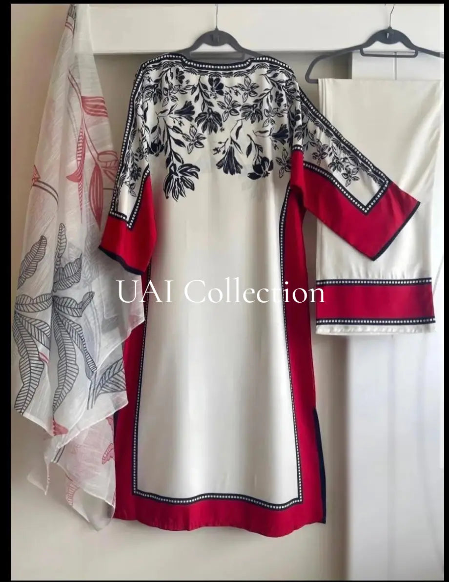 Lulusar most trending article 3 piece is now available in silk fabric