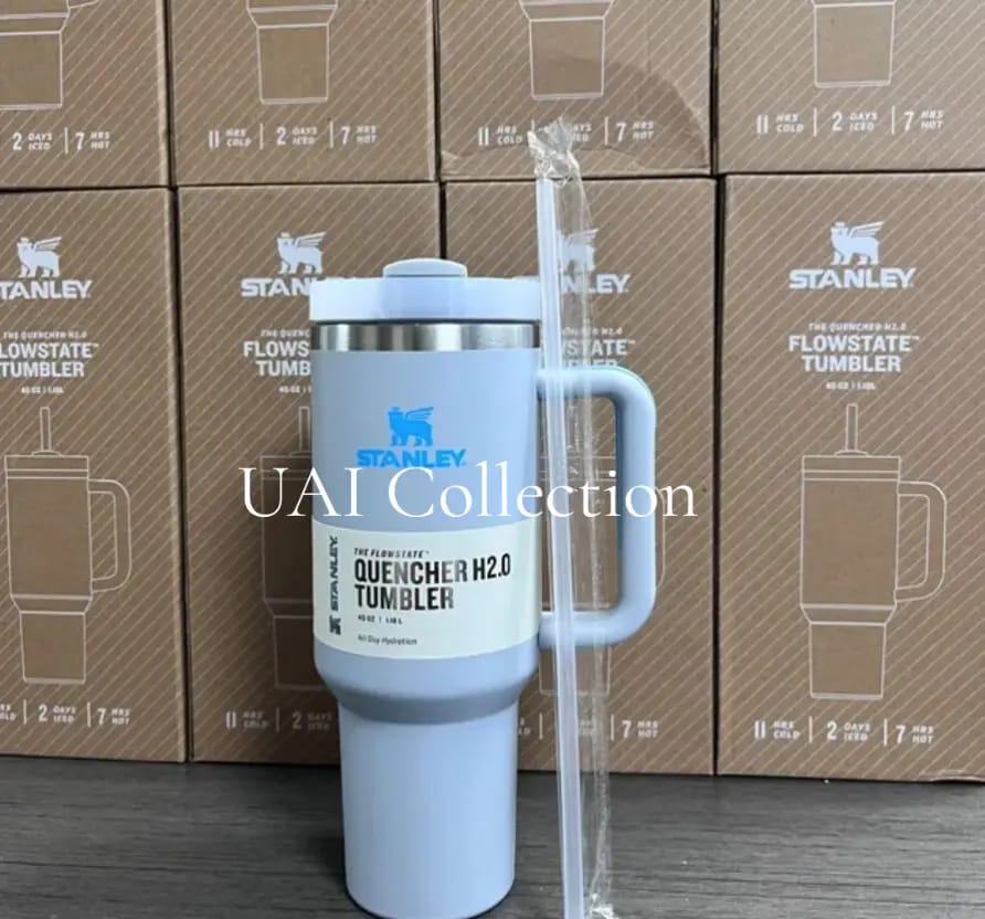 Stanley Cup 40oz Tumbler | Premium Stainless Steel Leak Proof Vacuum Insulated Travel Mug with Handle & Straw | Hot & Cold Water Bottle Flask | Durable & Reusable for Office, School, University & Travel - Uai Collection