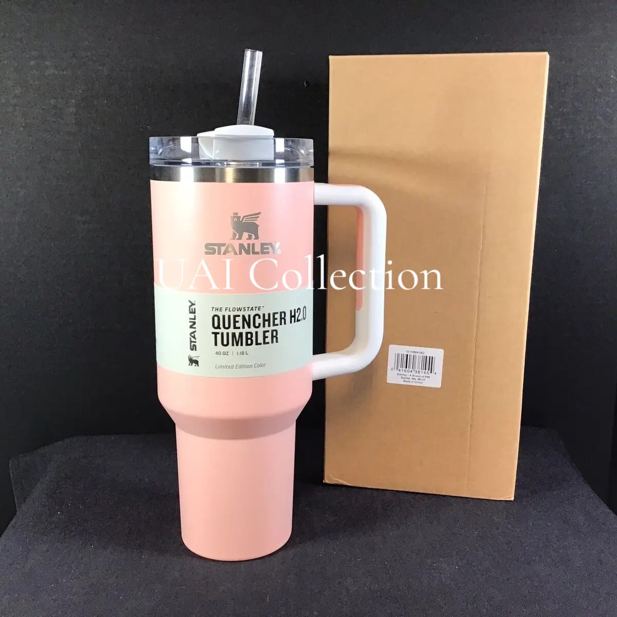 Stanley Cup 40oz Tumbler | Premium Stainless Steel Leak Proof Vacuum Insulated Travel Mug with Handle & Straw | Hot & Cold Water Bottle Flask | Durable & Reusable for Office, School, University & Travel - Uai Collection