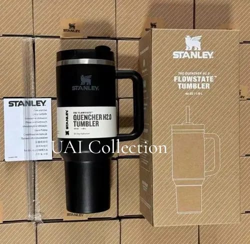 Stanley Cup 40oz Tumbler | Premium Stainless Steel Leak Proof Vacuum Insulated Travel Mug with Handle & Straw | Hot & Cold Water Bottle Flask | Durable & Reusable for Office, School, University & Travel - Uai Collection
