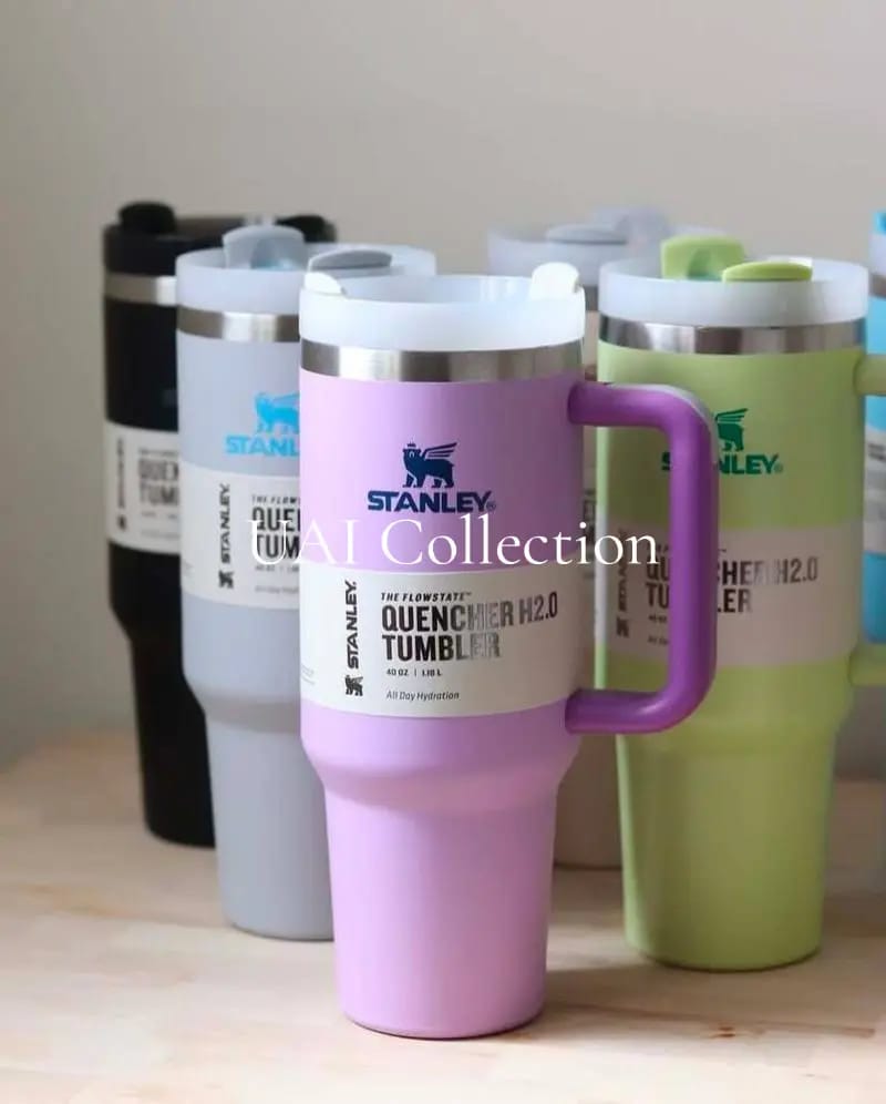 Stanley Cup 40oz Tumbler | Premium Stainless Steel Leak Proof Vacuum Insulated Travel Mug with Handle & Straw | Hot & Cold Water Bottle Flask | Durable & Reusable for Office, School, University & Travel - Uai Collection