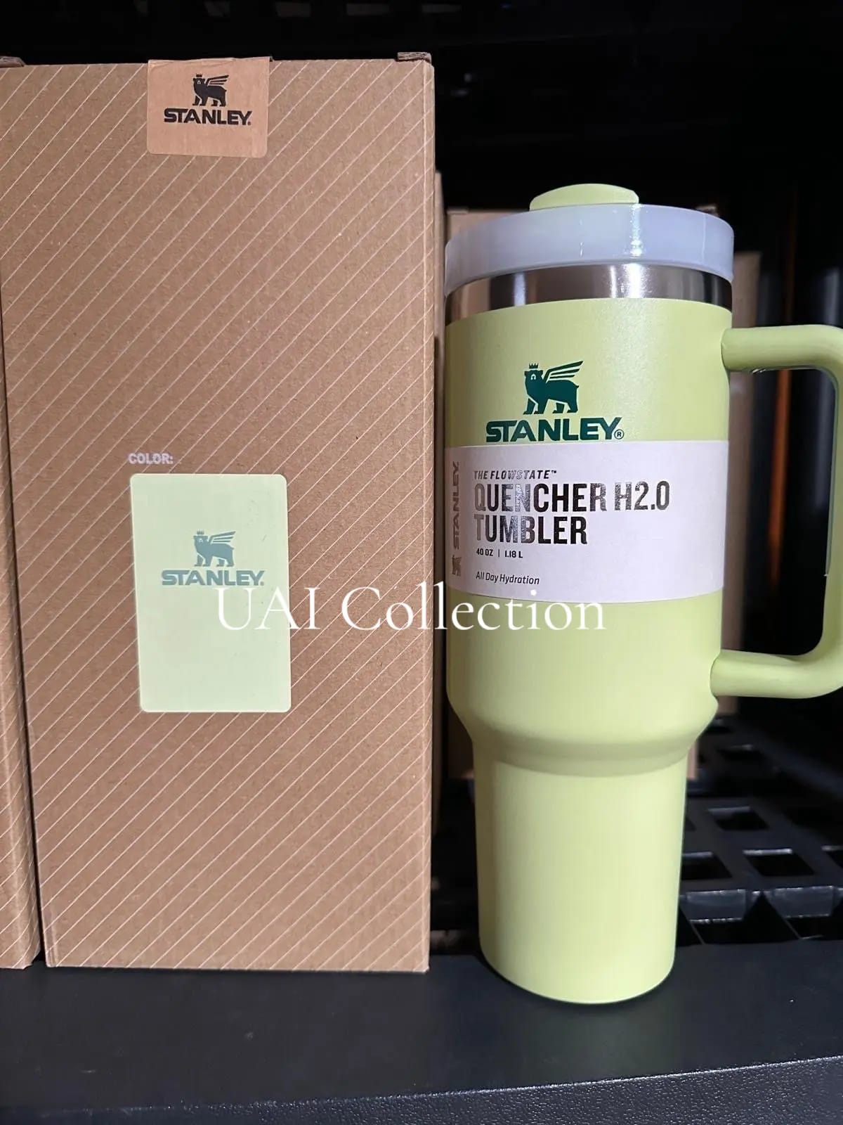 Stanley Cup 40oz Tumbler | Premium Stainless Steel Leak Proof Vacuum Insulated Travel Mug with Handle & Straw | Hot & Cold Water Bottle Flask | Durable & Reusable for Office, School, University & Travel - Uai Collection