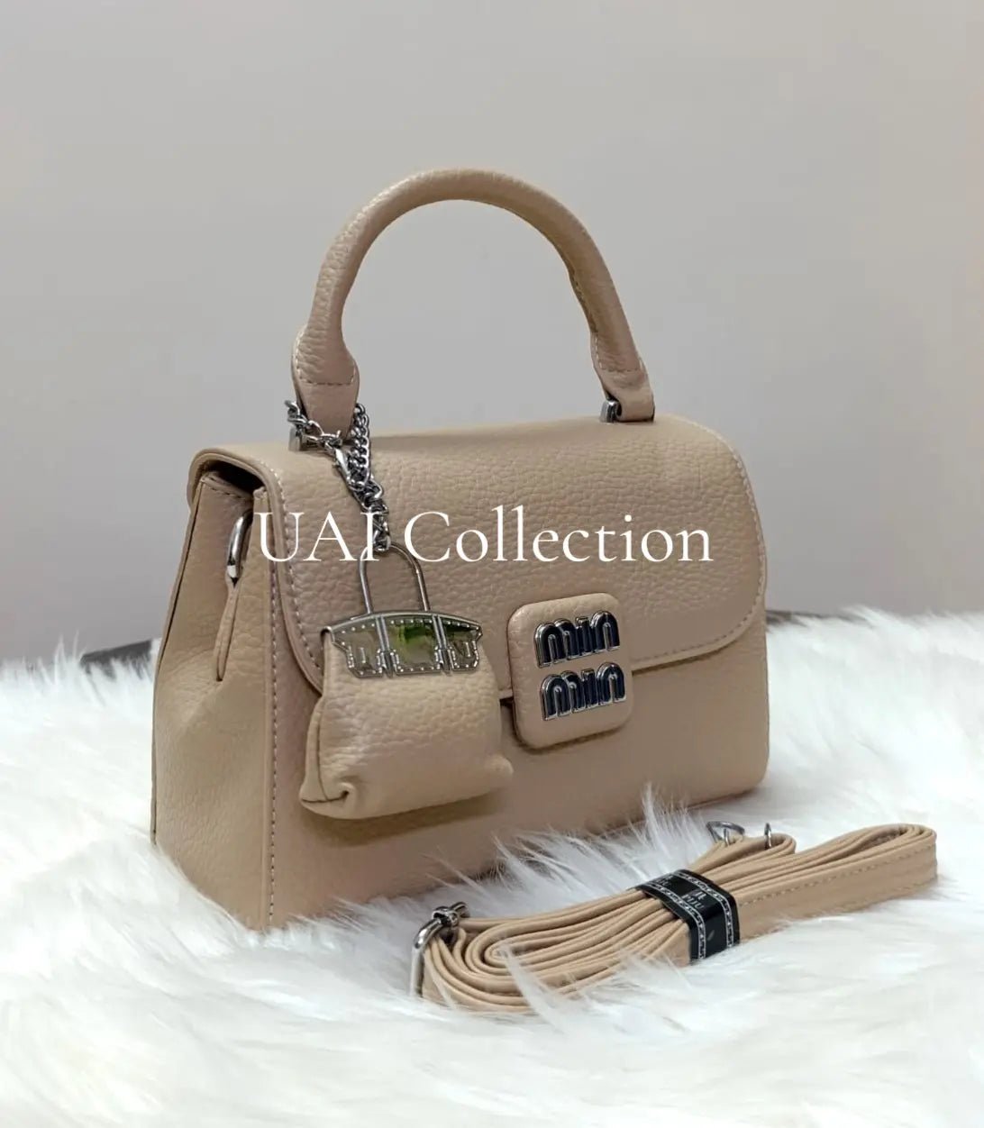 Stylish Hand Bag With Mini Bag Keychain - Uai Collection