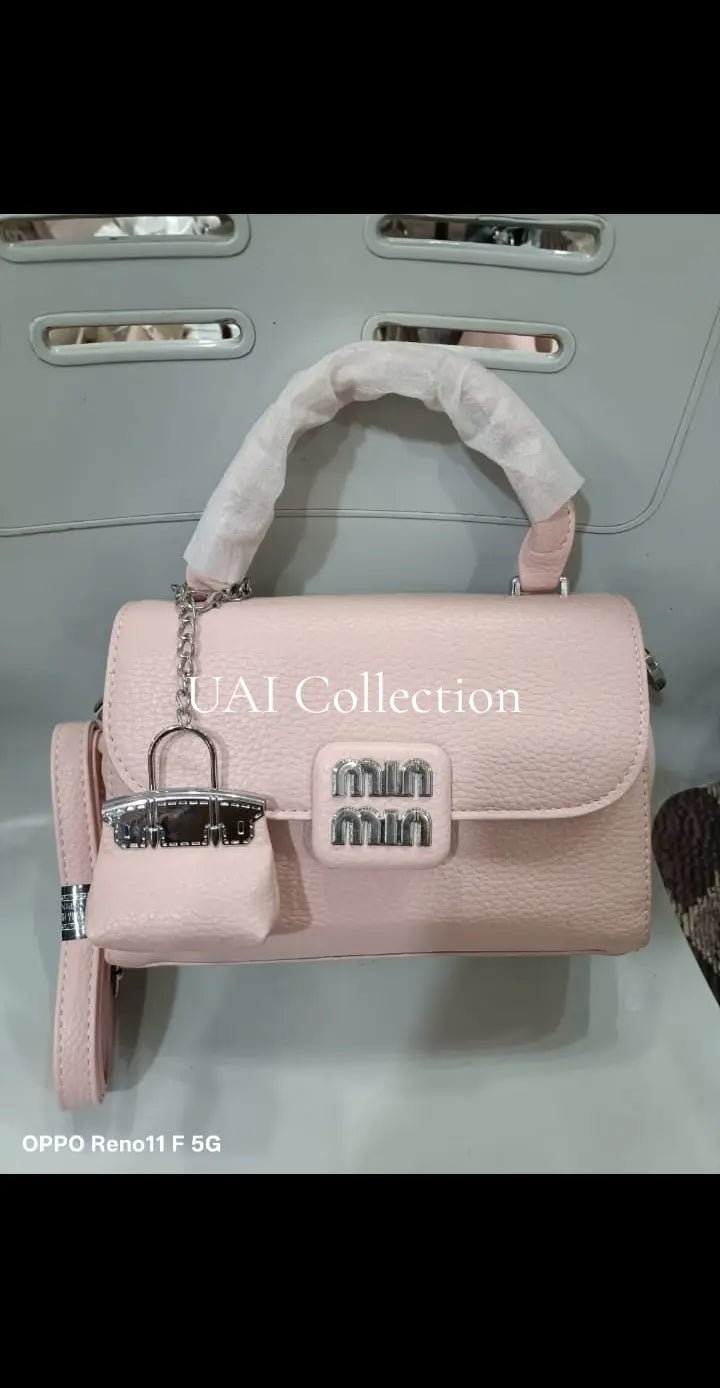 Stylish Hand Bag With Mini Bag Keychain - Uai Collection