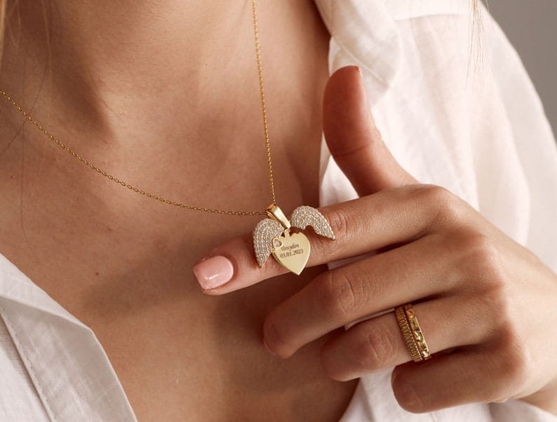 Customized Heart Necklace with Chain | Stainless Steel Necklace Pakistan