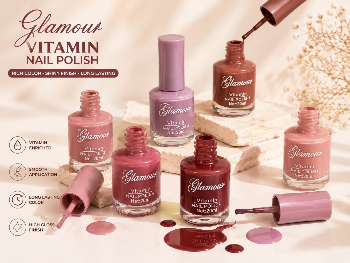 Glamour Vitamin Nail Polish 20ml - view 4
