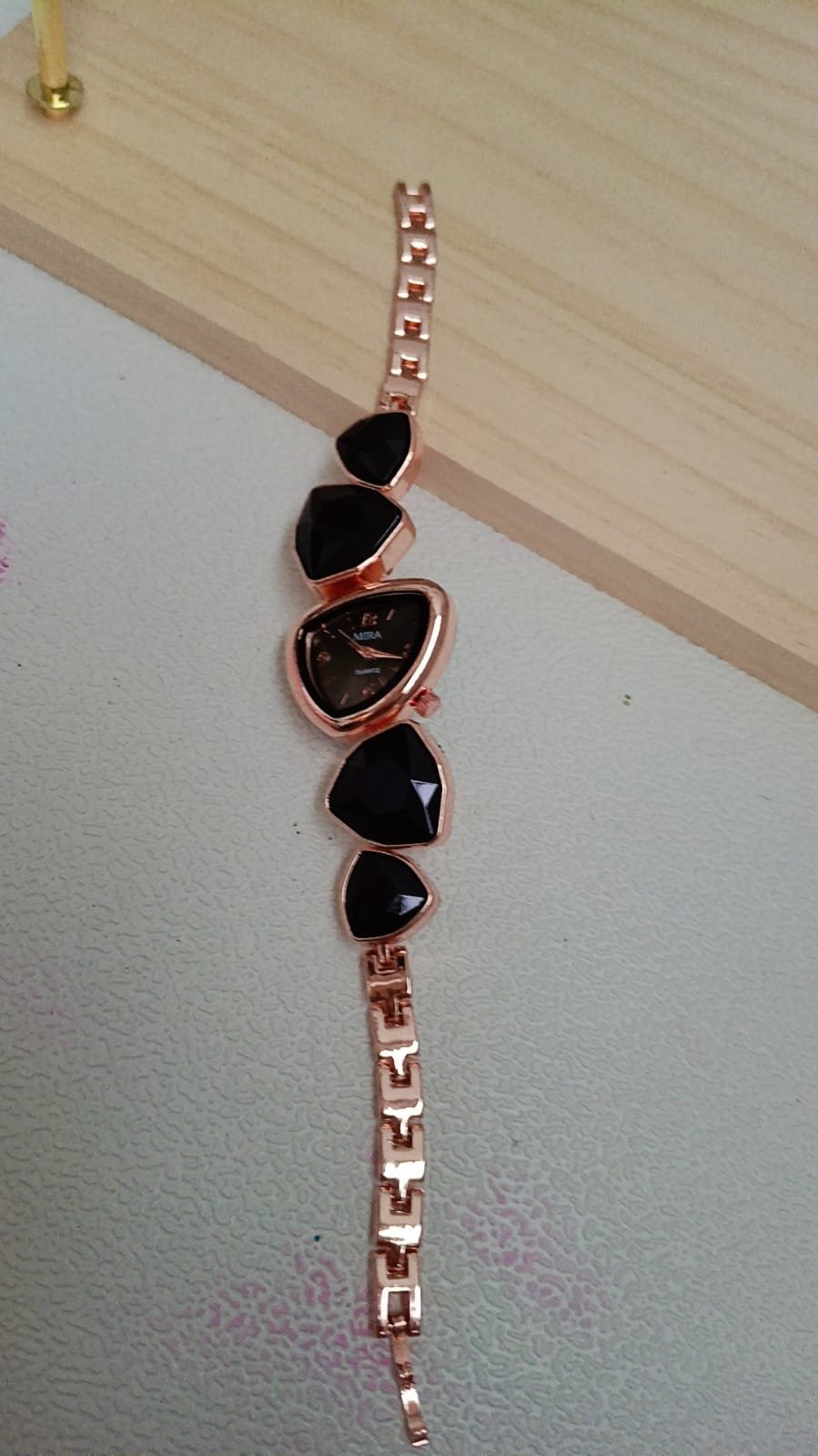 Luxury Crystal Gemstone Chain Link Bracelet Watch alternate view