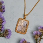 Rectangle Ayatul Kursi + 4 Qul Necklace - Image 2